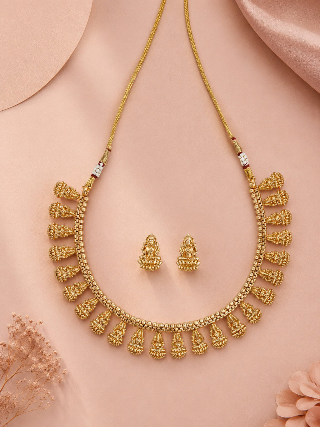 Aanura Antique Temple Goddess Choker Necklace Set