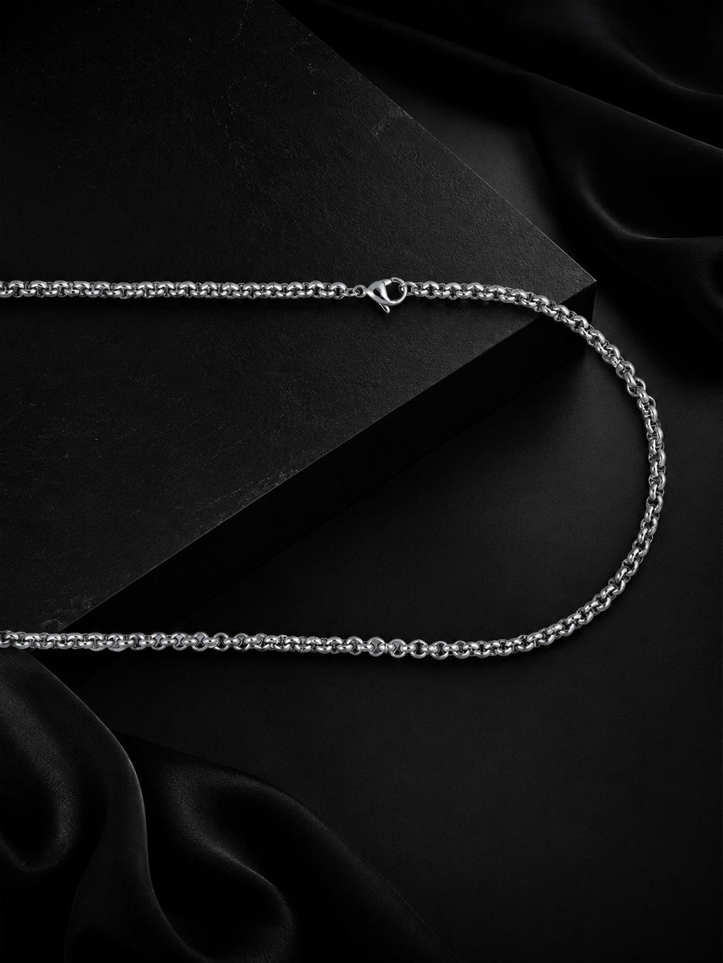 Rhodium Plating Anti Tarnish Waterproof Anchor Chain