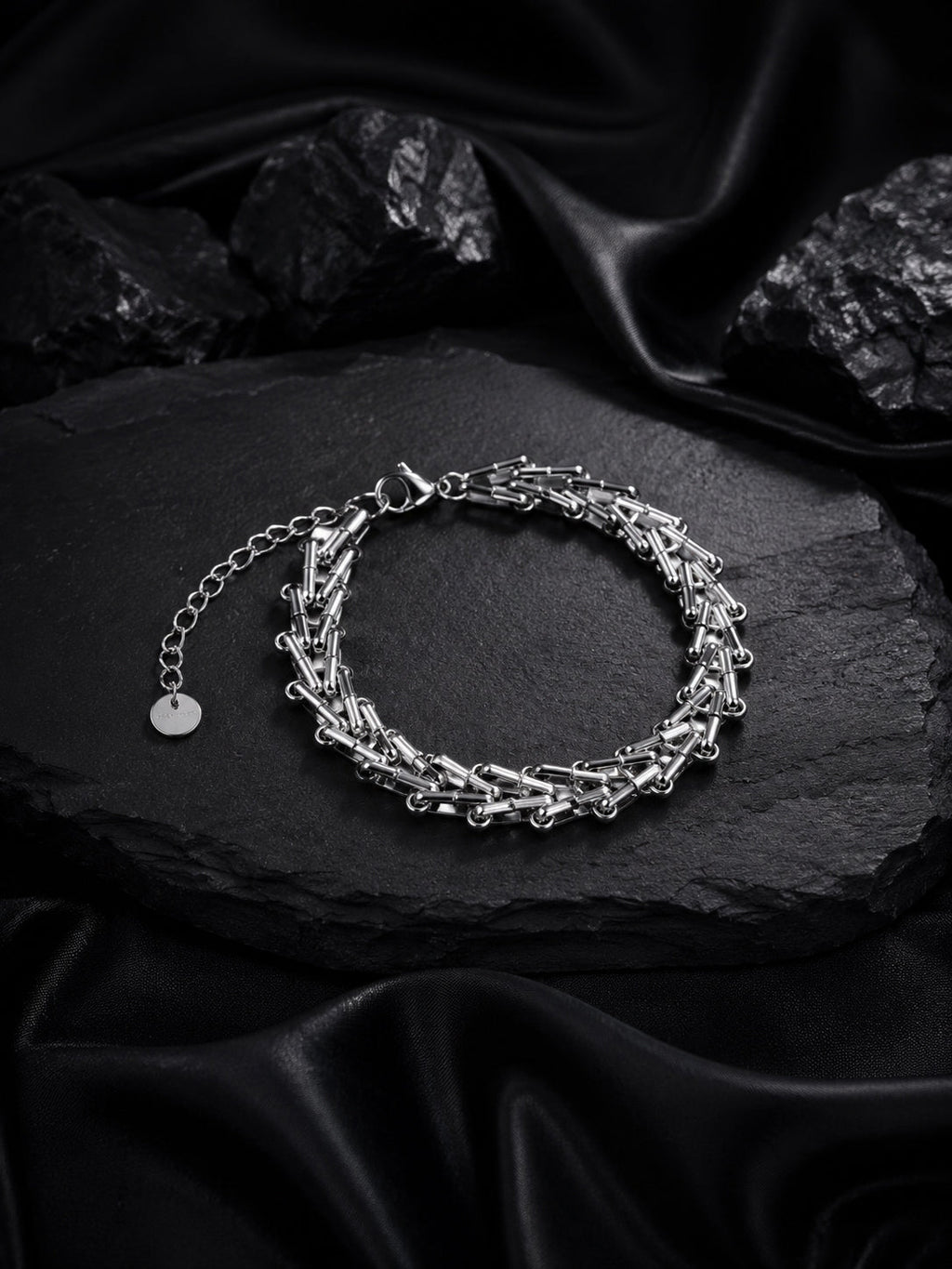 Rhodium Plating Anti Tarnish Waterproof Ladder Bracelet