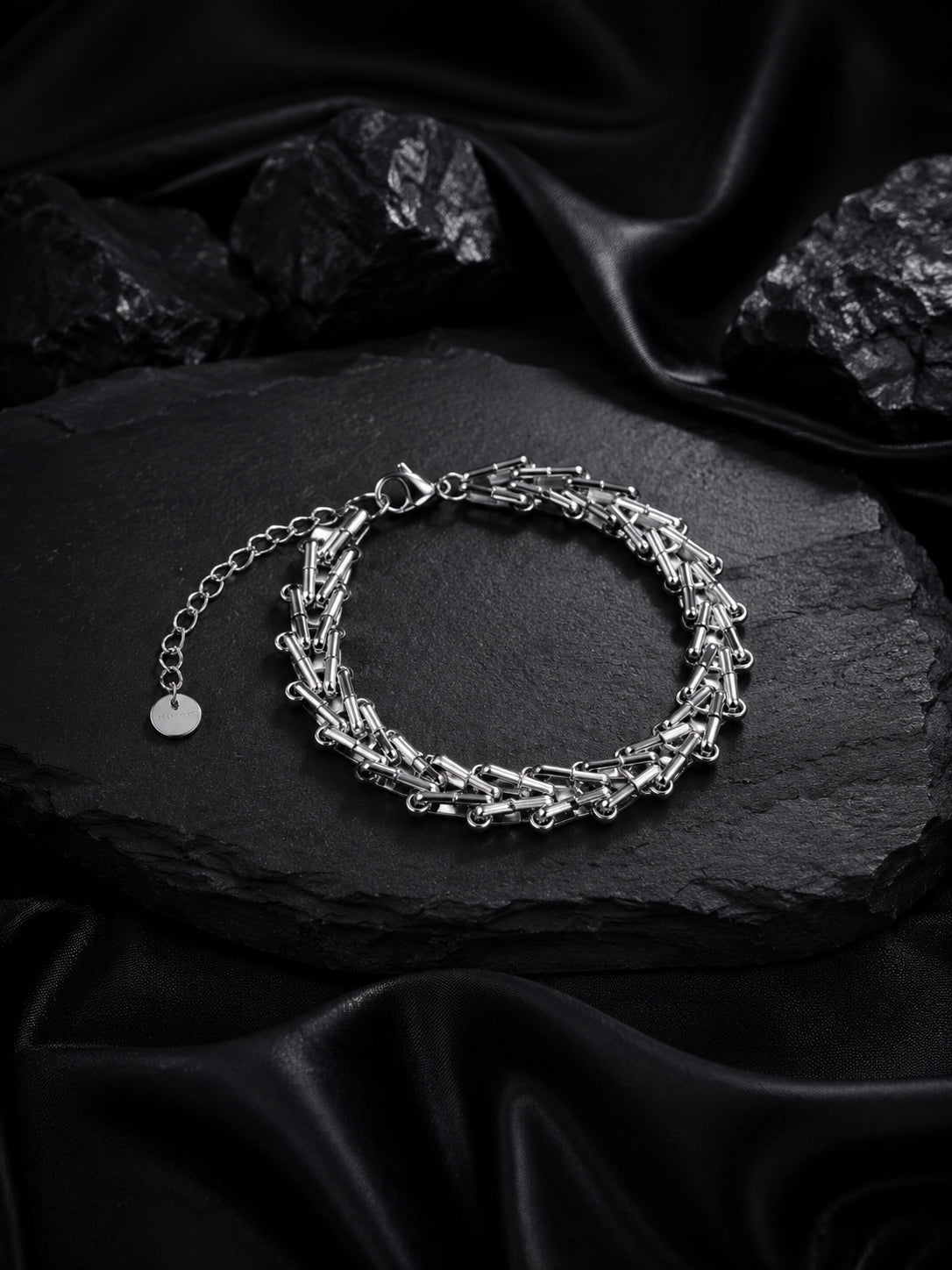 Rhodium Plating Anti Tarnish Waterproof Ladder Bracelet