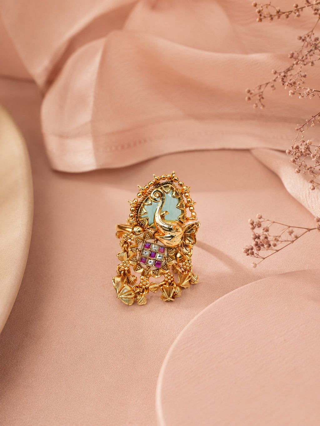 Aanura Regal Peacock Adjustable Statement Ring