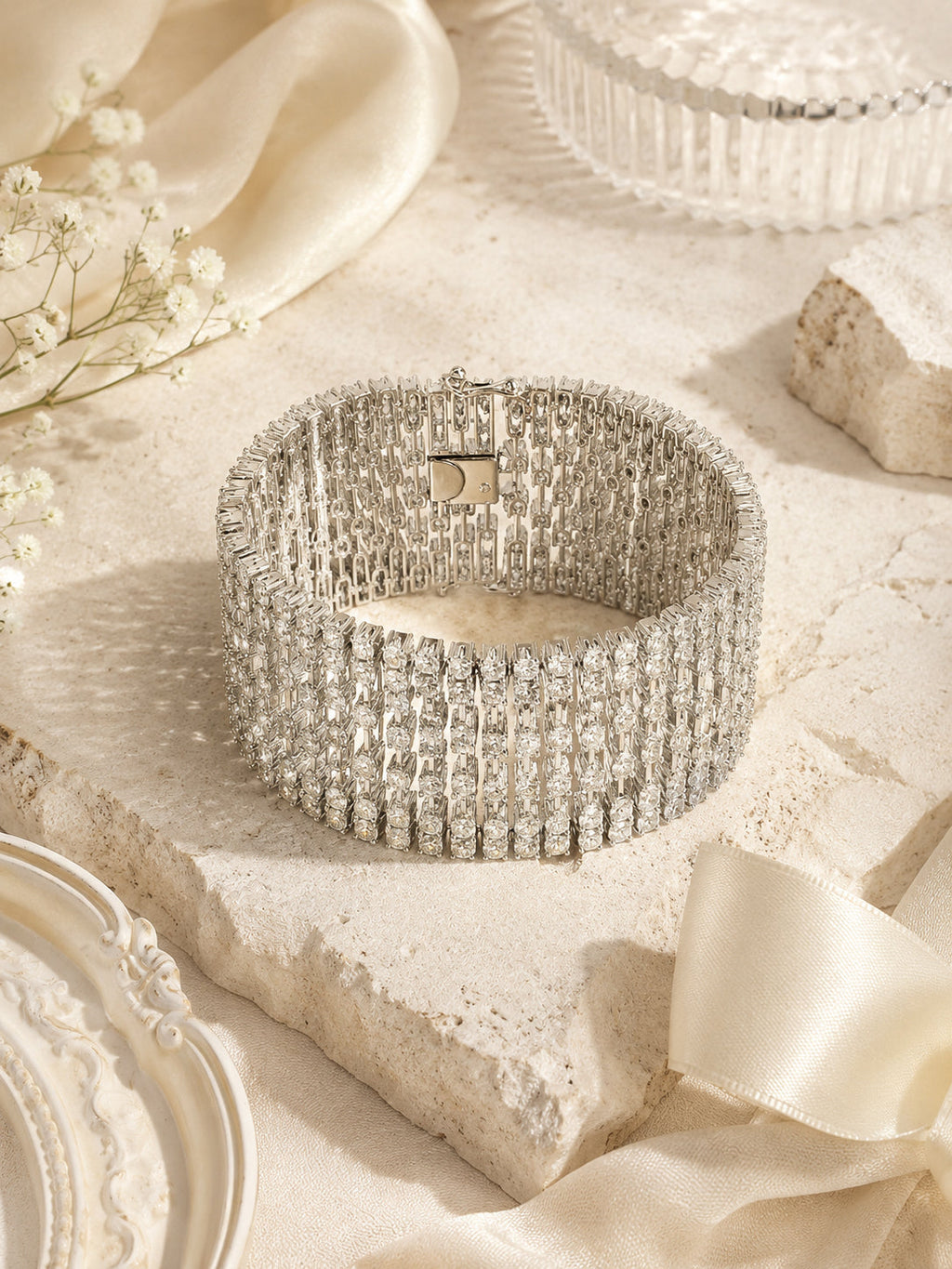 Aanura Diamond Royale Silver Cuff