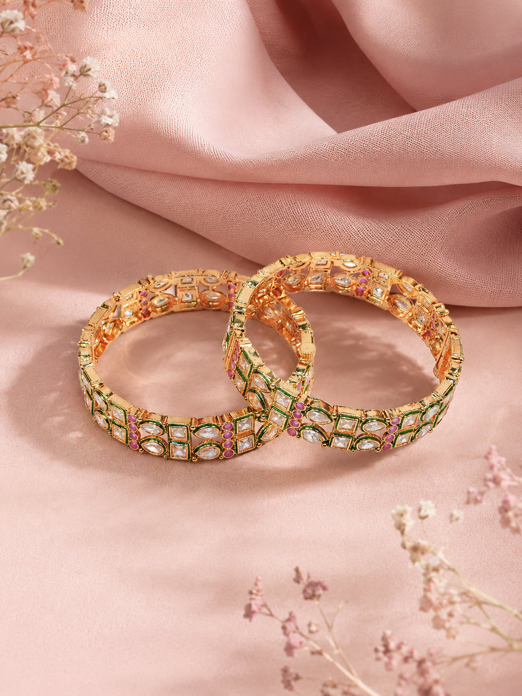 Aanura Classic Stone-Set Gold Plated Bracelet