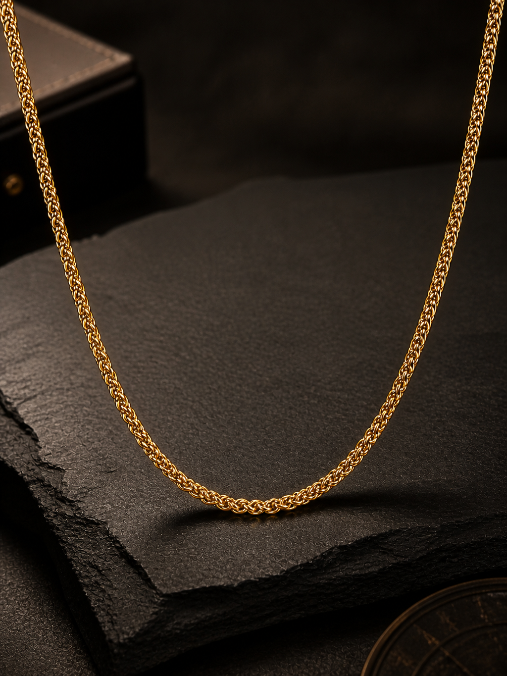 Aanura Men's Gold-Plated Chain thin