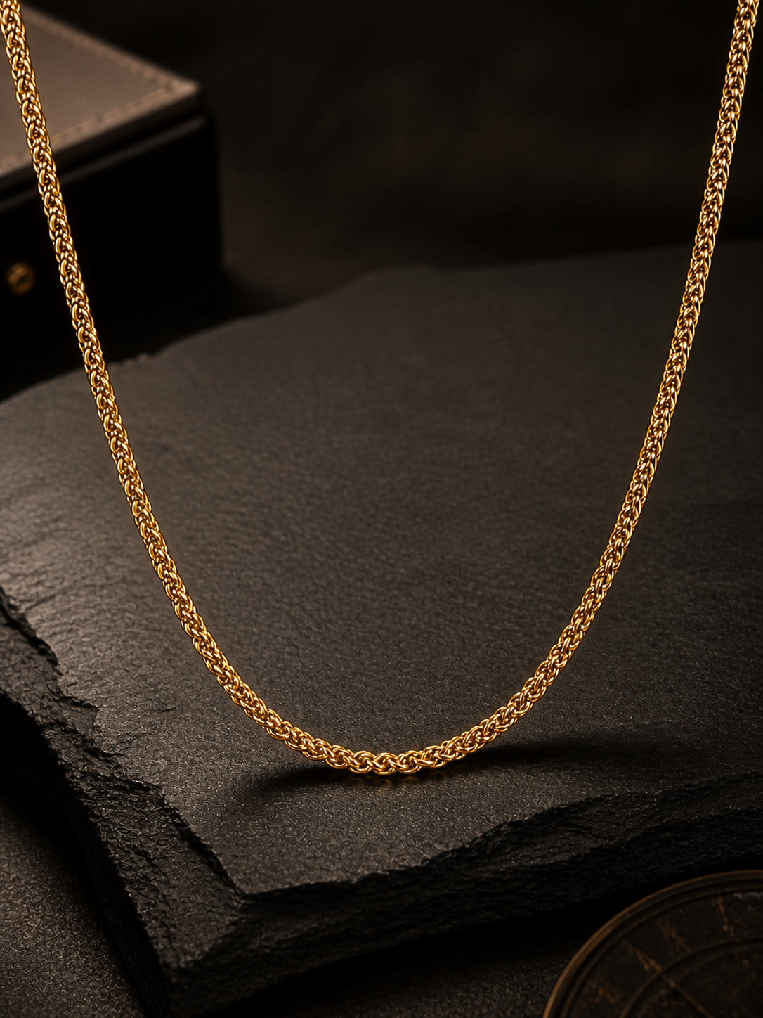 Aanura Men's Gold-Plated Chain thin