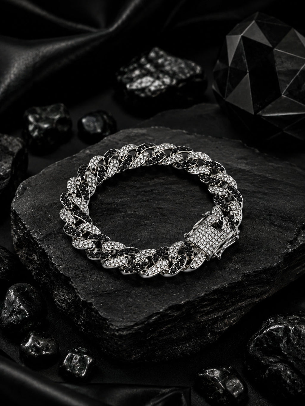 Rhodium Plating Anti Tarnish Waterproof Iced Bracelet