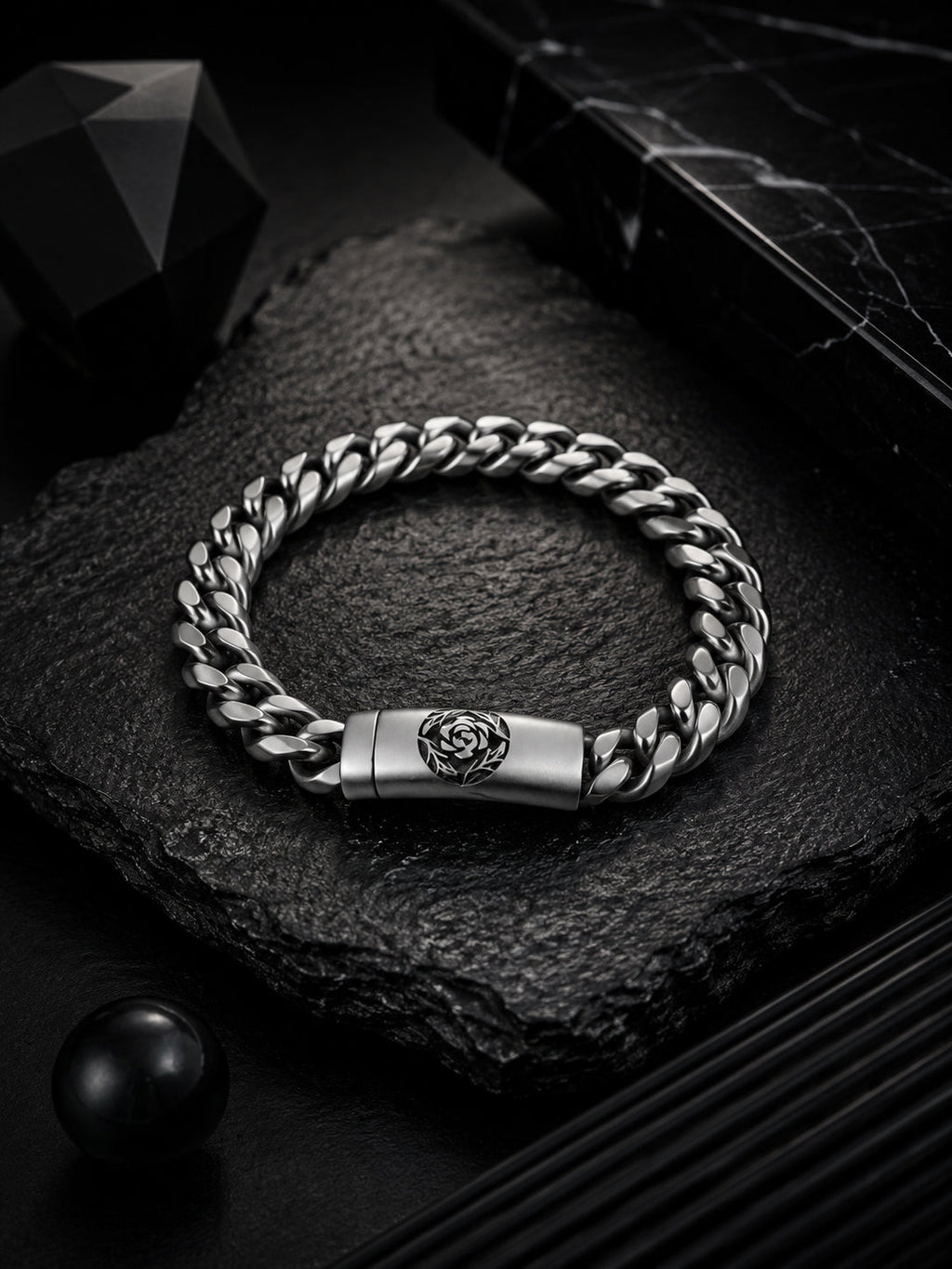 Rhodium Plating Anti Tarnish Waterproof Rose Bracelet