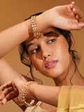 Aanura Gold Plated Regal Stone Bangle Bracelet