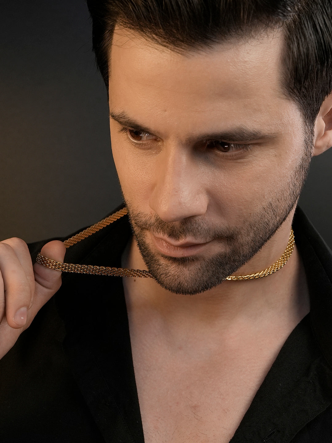 18K Gold Plated Waterproof Anti Tarnish Weave Chain