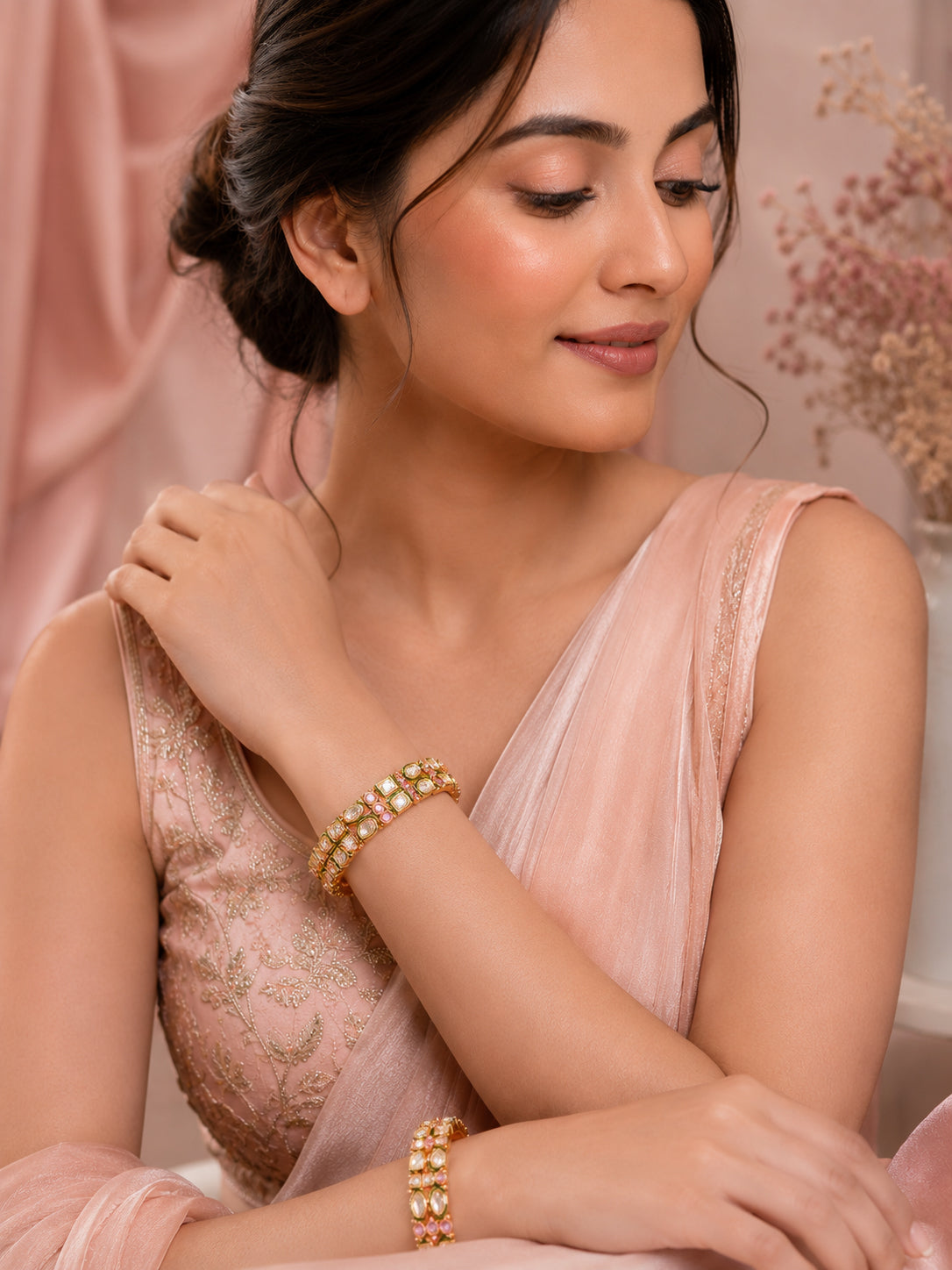 Aanura Classic Stone-Set Gold Plated Bracelet
