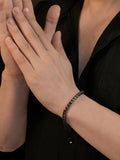 Black Plated Anti Tarnish Waterproof Barrel Bracelet