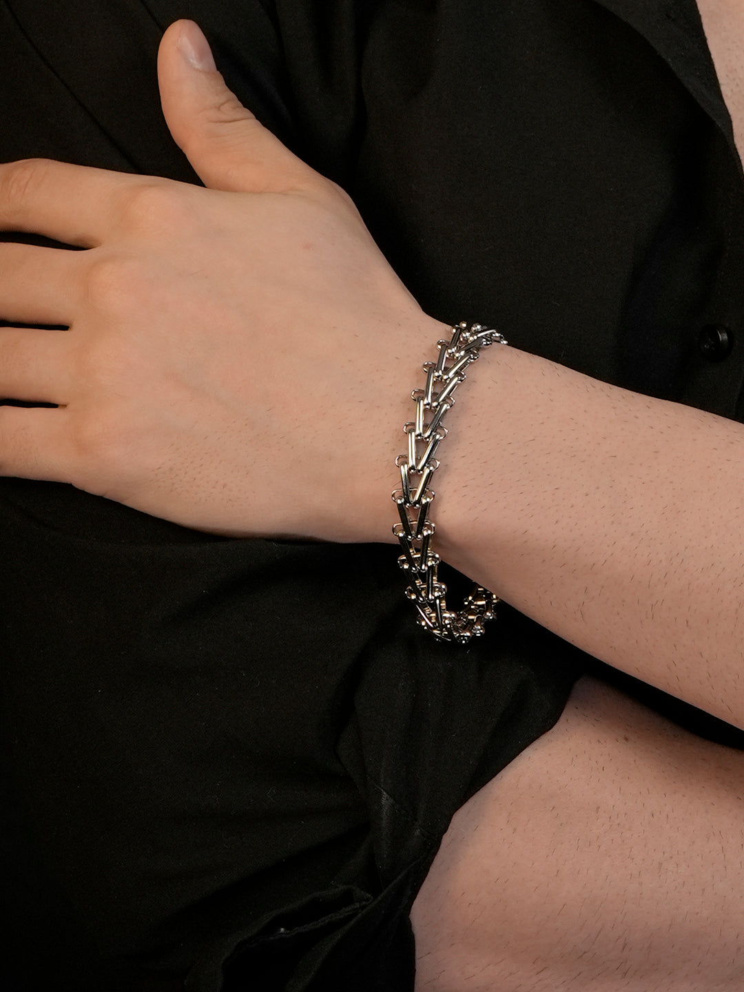 Rhodium Plating Anti Tarnish Waterproof Ladder Bracelet