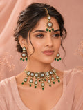 Aanura Gold Plated Traditional Necklace & Earring Set