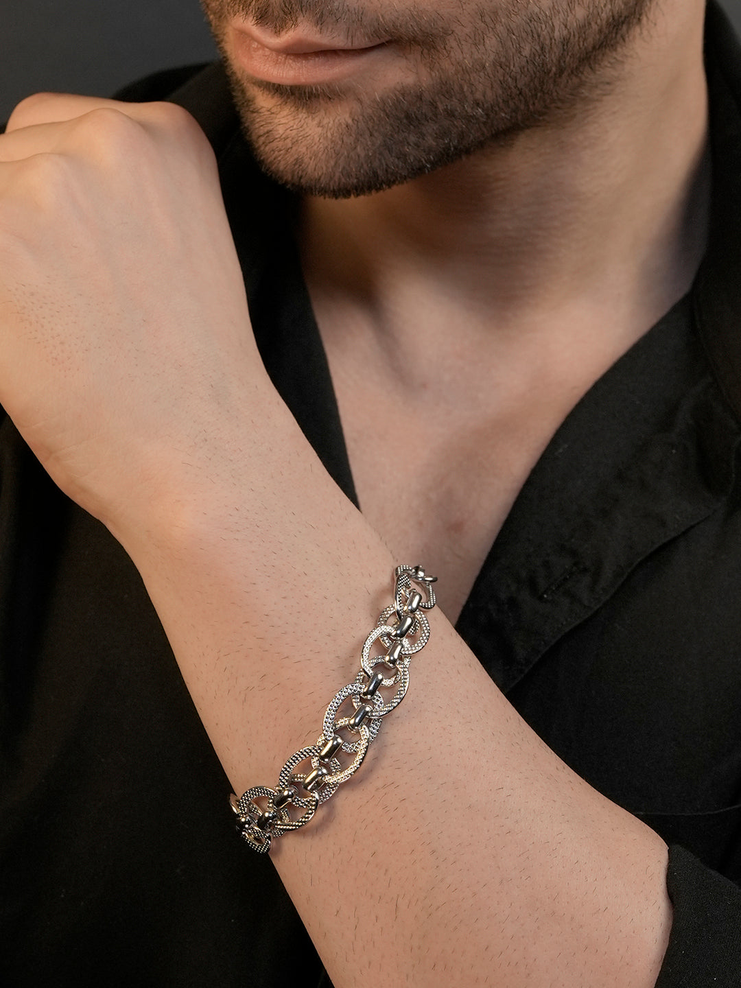 Rhodium Plating Anti Tarnish Waterproof Oval Bracelet