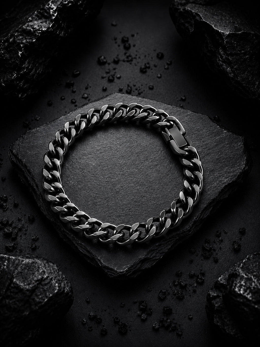 Black Plated Anti Tarnish Waterproof Curb Bracelet