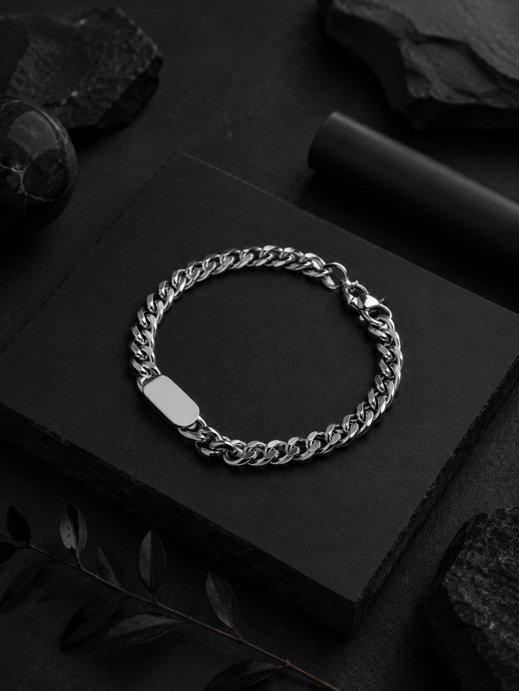 Rhodium Plating Anti Tarnish Waterproof Plate Bracelet
