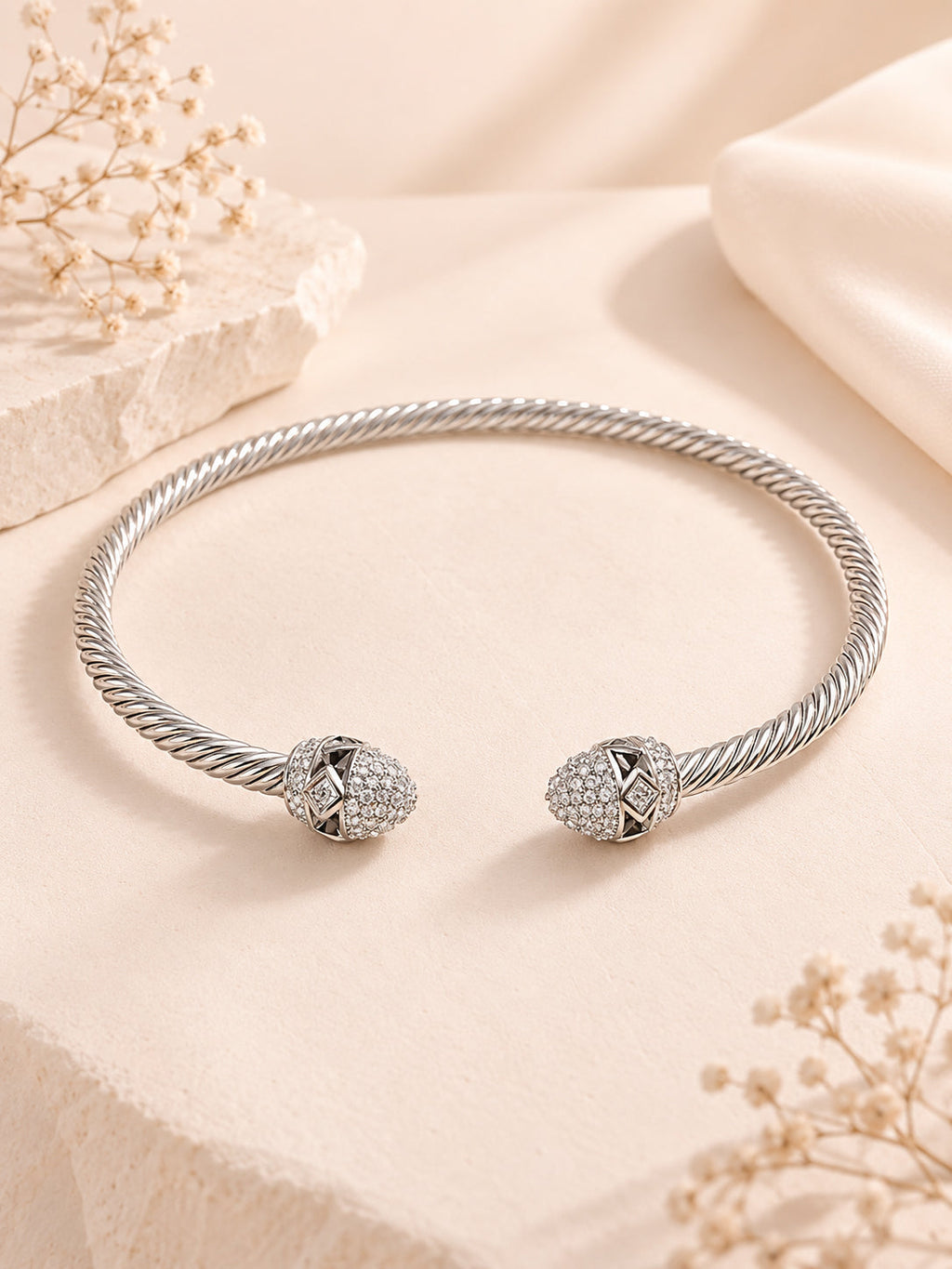 Aanura Twisted Cable Choker – Stainless Steel Jewelry