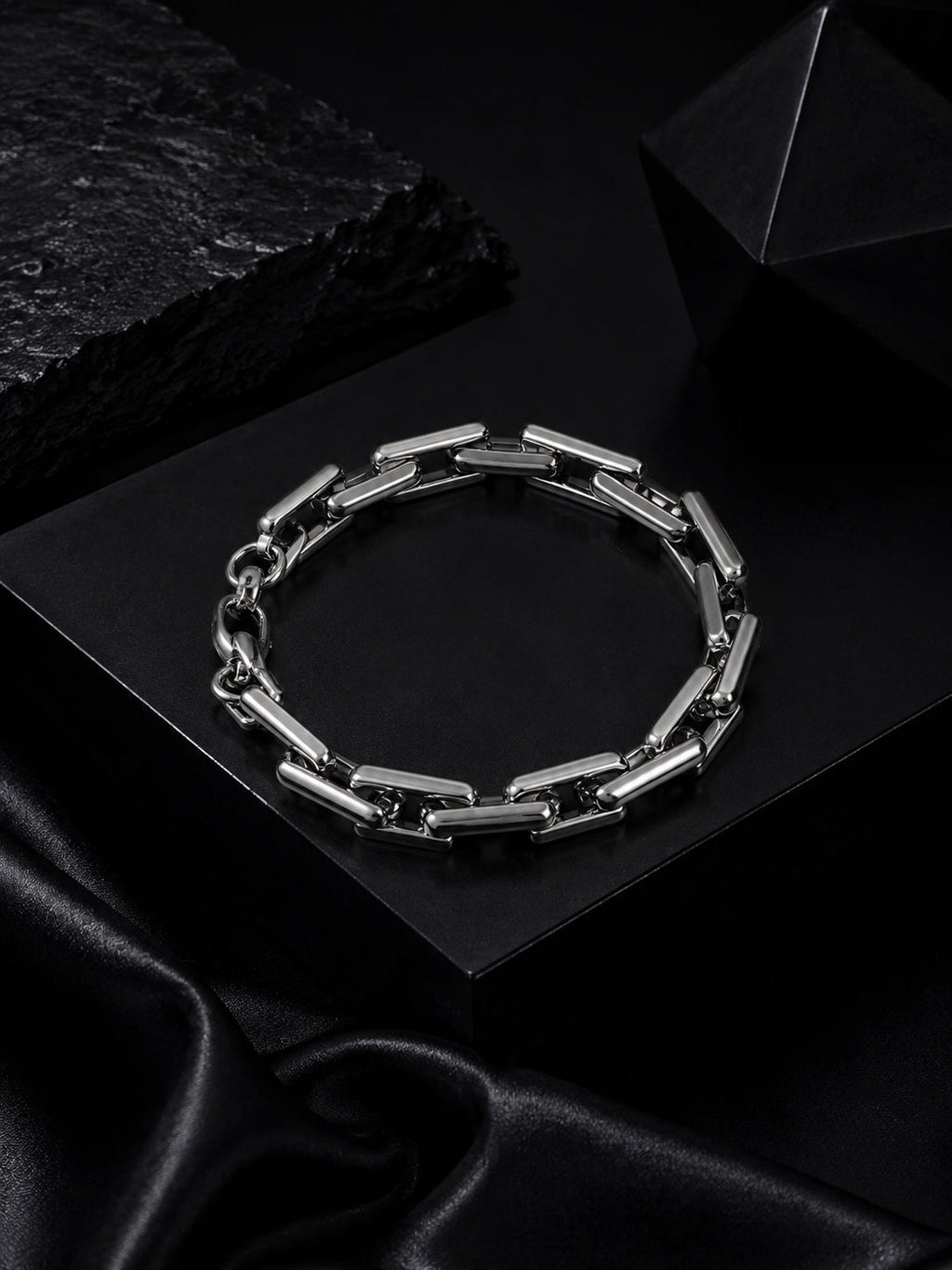 Rhodium Plating Anti Tarnish Waterproof Bar Bracelet