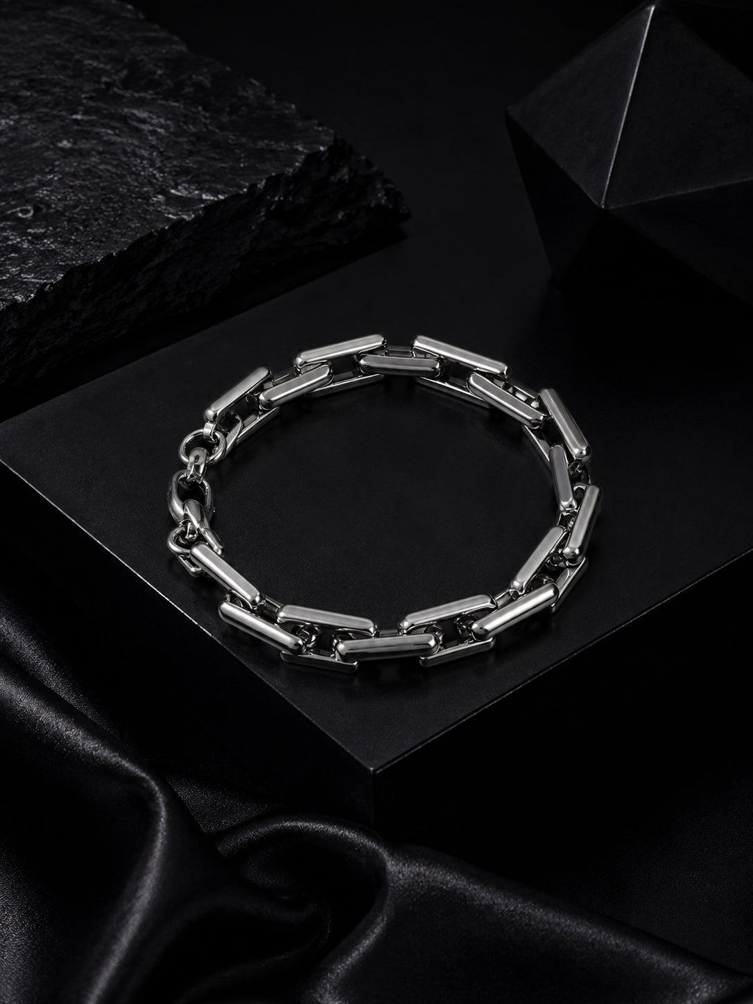 Rhodium Plating Anti Tarnish Waterproof Bar Bracelet