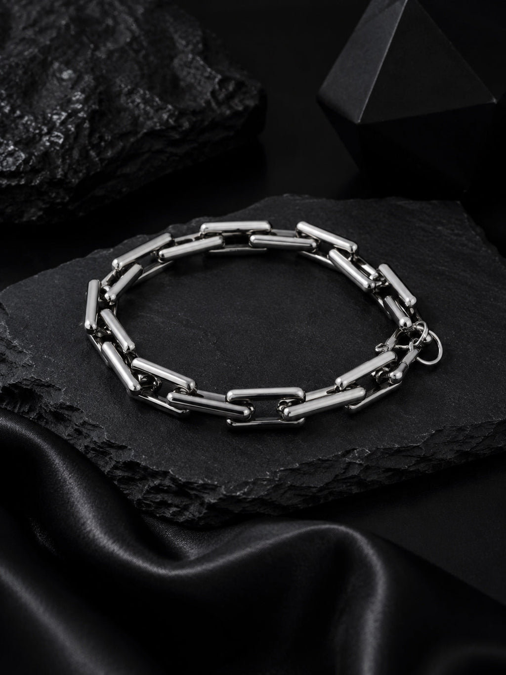 Rhodium Plating Anti Tarnish Waterproof Bar Bracelet