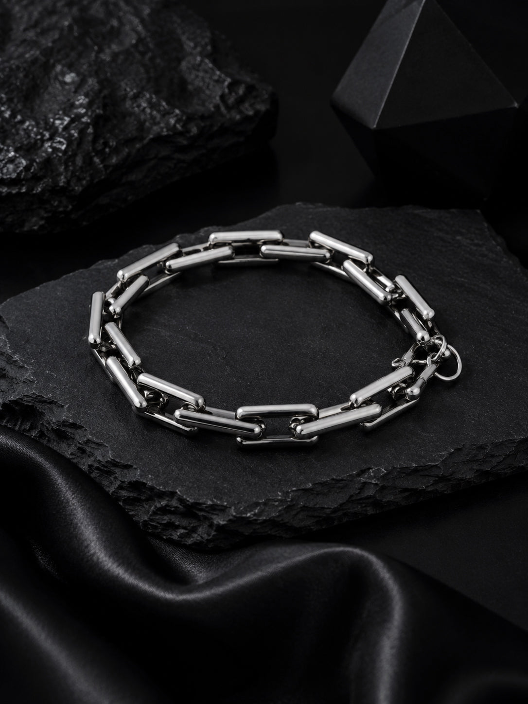 Rhodium Plating Anti Tarnish Waterproof Bar Bracelet