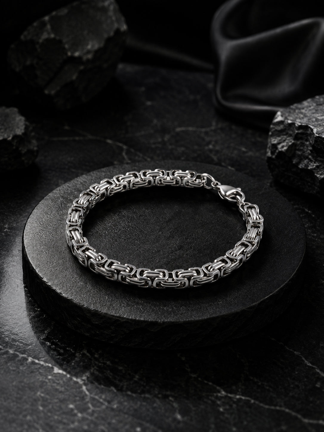 Aanura Dual-Tone Stainless Steel Bracelet For Men